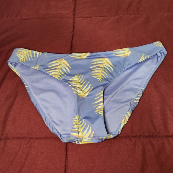 Patagonia Sunamee Bikini Bottoms Womens Small Purple Palm Print Full Coverage - Picture 2 of 11